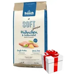 Bosch HPC SOFT Junior Hühnchen Süßkartoffel - 12,5 kg halbfeuchtes, getreidefreies Hundefutter für wachsende Hunde, ideal bei Futterunverträglichkeiten