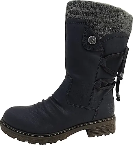 Rieker Stiefel Schwarz 37 EU - Elegante schwarze Stiefel in Größe 37 EU mit 2 cm Absatzhöhe. Aus robustem Synthetik und bequemen Textil-Innenmaterial für angenehmen Tragekomfort im Alltag.