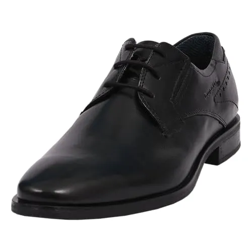 bugatti Schnürschuh schwarz – Eleganter Komfort für jeden Anlass - Schnürschuh in Größe 42 EU aus hochwertigem Leder mit 2 cm Blockabsatz. Ideal für stilvolle Auftritte und den täglichen Einsatz. Hochwertige Verarbeitung für langanhaltenden Tragekomfort.