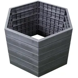 Garantia Kunststoff-Hochbeet Ergo Wood mit Wassersparsystem - Hochbeet für rückenschonendes Gärtnern, aus 100% recyceltem Kunststoff, inkl. intelligentem Wassersparsystem für optimales Pflanzenwachstum und weniger Gießen.