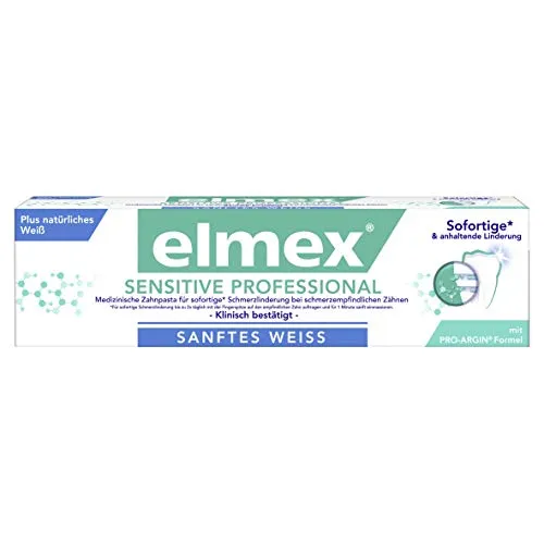 elmex SENSTIVE PROFESSIONAL plus sanftes Weiß Zahnpasta, 2er Pack (2 x 75 ml)