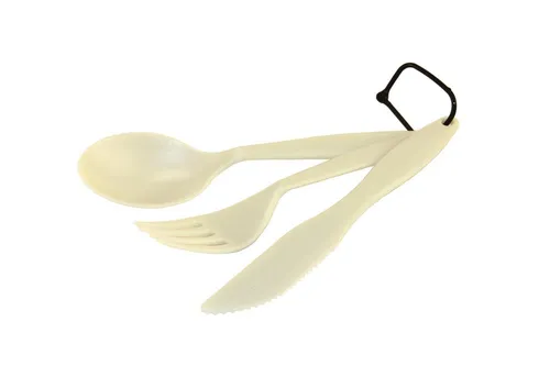 GSI TEKK Besteckset Acetal 3-teilig am Ring,Outdoor, Camping, Angeln, Radfahrer