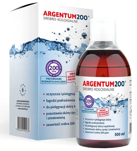 Produktbild Argentum kolloidales Silber 200 PPM 500 ml, Aura Herbals, Kostenloser Versand!
