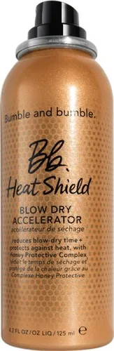 BB Heat Shield Blow-Dry Accelerator 125ml - Hitzeschutzspray für schnelleres Föhnen, pflegt mit Honigschutzkomplex und verbessert die Haarelastizität. Für glattes, krauses Haar und einen köstlichen Duft nach Blutorange und Orchidee.