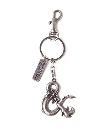 Difuzed Dungeons & Dragons - Logo Metal Keychain, schwarz, einheitsgröße, KE287542HSB