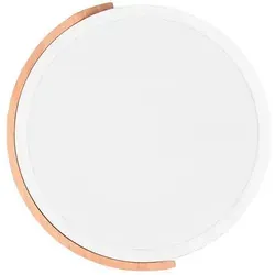 Xxxl Led-Deckenleuchte Jano - Elegante Innenbeleuchtung - Moderne Deckenleuchte in Braun und Weiß, aus Holz und Kunststoff, nur 3.5 cm hoch. Perfekt für stilvolle Raumgestaltung.