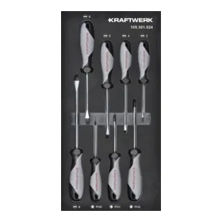 Kraftwerk Schraubendreher Schlitz PH 8-tlg. 20x40 Einlage von KRAFTWERK