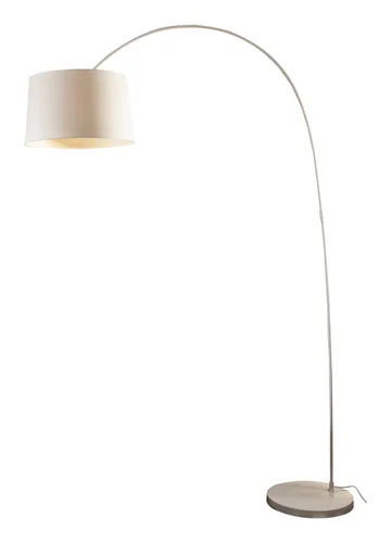 SalesFever Bogenlampe 205 cm mit Marmorfuß - Moderne Stehleuchte mit 40 cm Lampenschirm, stabiler Marmorfuß und Dimmfunktion für ein gemütliches Ambiente in jedem Raum.