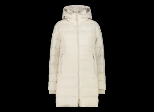 CMP Winterjacke Damen Mantel warm Kapuze weiß