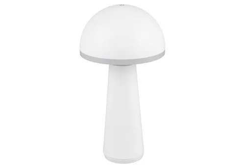 Reality Leuchten LED Tischleuchte FUNGO – Akku, dimmbar, IP54 - Nachttischleuchte mit modernem Design, dimmbar und anpassbarer Farbtemperatur, perfekt für drinnen und draußen dank IP54-Zertifizierung.