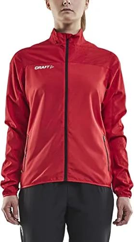 Craft Rush Laufjacke Damen - Rot - Funktionsjacke für Damen in Rot, leicht und winddicht mit effizientem Feuchtigkeitstransport. Ideal für sportliche Aktivitäten und perfekt für Branding mit Logos.