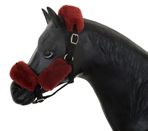 Engel Reitsport Reithalfter SET4 Lammfell Halfter Schoner - Genick, Nasen und Backenschoner, Lammfell