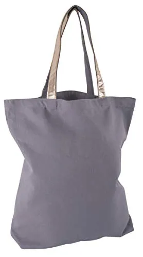 Rayher 53990564 Canvas Henkeltasche, grau, Schultertasche, Umhängetasche, Tasche, Shopper, Beuteltasche, Daypack 330g/m2, unbedruckt