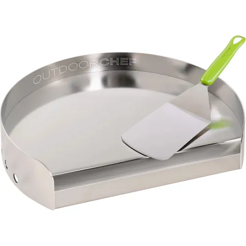 Outdoorchef Grillzubehör Plancha Grillplatte silber Edelstahl 41 x 34,8 x 8,2cm,