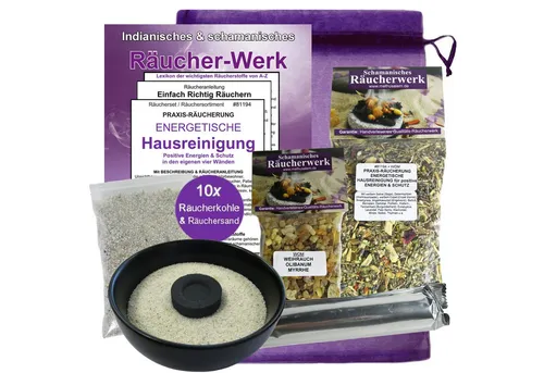 MyTobaQ Räucherschale Räuchern gegen negative Energie 7tlg Set Energetischen Hausreinigung, (1 St), Art. 81194-S