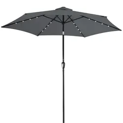 KINGSLEEVE® Sonnenschirm Balkon 300cm mit LED Beleuchtung