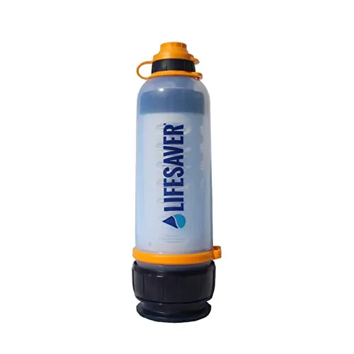 LifeSaver® Bottle | Wasserfilterflasche (750ml) | Trinkflasche filtert 99,9999% aller Bakterien | Wasseraufbereitung Trinkwasser Camping bis zu 6.000 Liter | Tragbarer Wasserentkeimer Wandern Outdoor