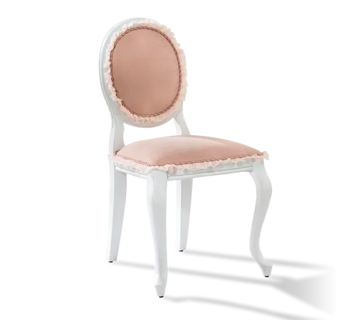Cilek Romantic Stuhl Dream - Rosa / Lachsfarbe - Spieltisch- & Stuhl-Sets, stilvoller Stuhl aus MDF/Spanplatte, perfekt für Kinder und Jugendliche, kein Montageaufwand erforderlich.