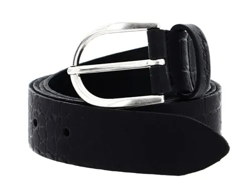 MUSTANG Croco Belt 3.0 W85 Black - Damen-Gürtel aus hochwertigem Leder mit stilvollem Croco-Design, das jedem Outfit einen eleganten Akzent verleiht. Perfekte Passform mit Weite 85 für höchsten Tragekomfort.