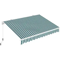 Outsunny Manuelle Gelenkarmmarkise 4m in grün von Outsunny