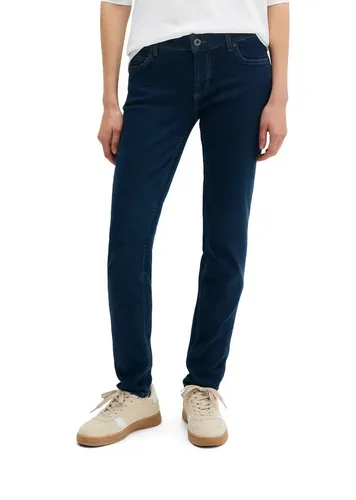 Marc O'Polo Damen Jeans B01906012109, Blau, 28-32 EU - Jeans mit Gürtelschlaufen und Leder-Logo-Label, reguläre Leibhöhe für perfekten Tragekomfort und zeitlosen Stil.