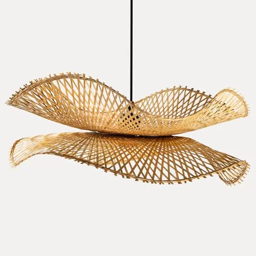 riess-ambiente Hängeleuchte ORGANIC LIVING 50cm - Natürliche Pendellampe im Boho-Stil - Hängeleuchte aus handgefertigtem Bambus, höhenverstellbar für individuellen Einsatz und schafft eine gemütliche Atmosphäre in jedem Raum.