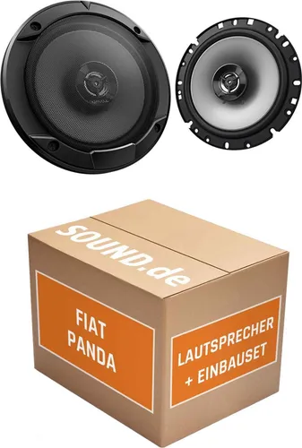 Kenwood S1766 Einbaupaket für Fiat Panda Typ 169 | 2-Wege Lautsprecher - Komplettset für den Lautsprecherwechsel in Ihrem Fiat Panda (2003-2012). Enthält 2x Kenwood Tief-Mitteltöner mit integrierten Hochtönern sowie passendes Einbauzubehör für eine einfache Installation.