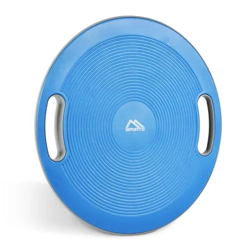Balance Board Premium 40 cm Durchmesser inkl. Übungsposter und Work Out App GRATIS - Therapiekreisel Physiotherapie Wackelbrett (Blue)