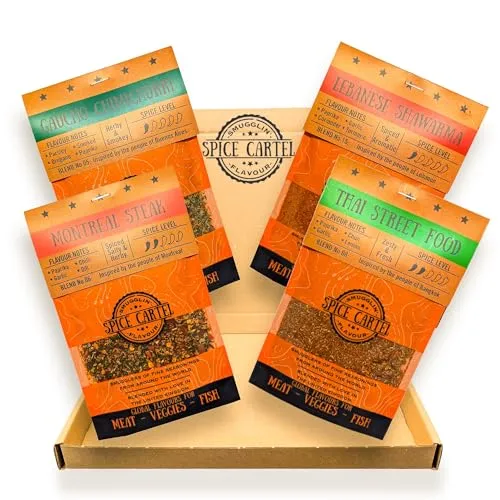 Gewürzkartell, Barbecue Bangers Sammlung von Rubs & Marinaden für ernsthaft leckeres Grill, 4-35 g wiederverschließbare Beutel