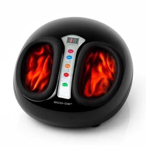 ECODE® Fußmassagegerät Shiatsu mit Wärmefunktion, Fördert die Durchblutung bei Plantarfasziitis - Fussmassagegerät 3 Intensitäten, 3 Modi - Massage Luftkompression mit Airbags und Heizfunktion