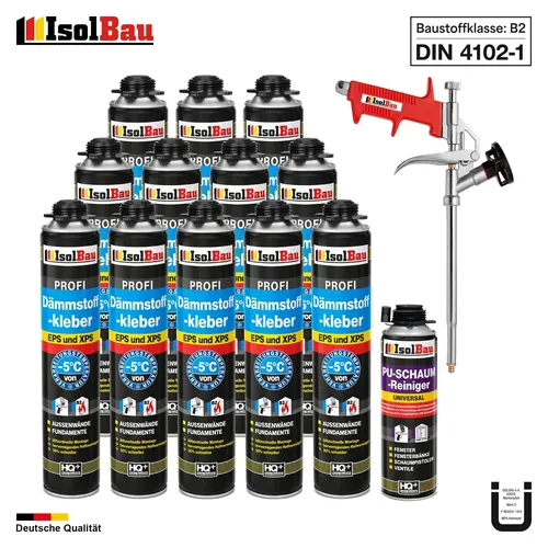 Dämmstoffkleber EPS XPS Klebeschaum 12 x 750ml von IsolBau
