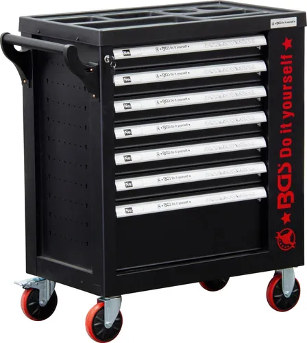 BGS Do It Yourself Werkstattwagen | 7 Schubladen - Robuster Werkstattwagen mit 7 Schubladen für optimale Organisation, ideal für Werkstätten und Heimwerker.
