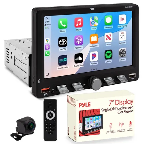 Pyle 1DIN Autoradio mit Wireless Apple CarPlay & Android Auto