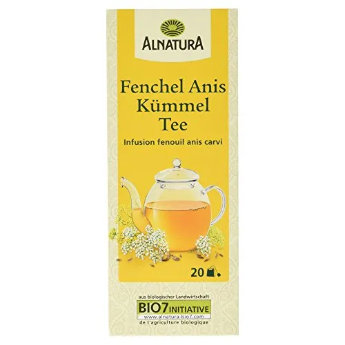 Produktbild Alnatura Bio Fenchel-Anis-Kümmel Tee, 20 Beutel, 45g , 20 Stück( 1er Pack)