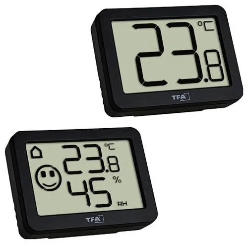 TFA Dostmann Thermo-/Hygrometer Schwarz 95.2020.01