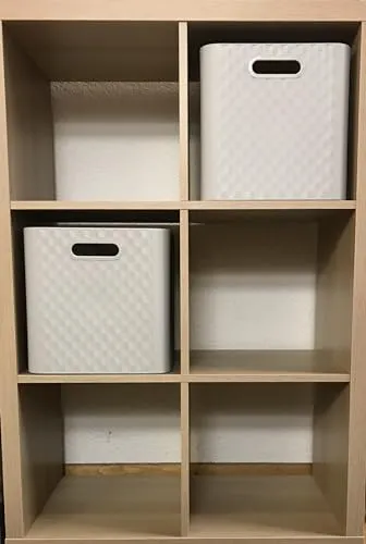 Kubus - Aufbewahrungsbox, Regalbox, 10kg Tragkraft, perfekt für Schreibtisch- und Medienzubehör, Kleidung, Hobby, Spielzeug, Werkzeug, für Kastenregale, Würfelform mit 30cm Kantenlänge, hellgrau