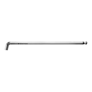 PB Swiss Tools Sechskant-Winkelschraubendreher, lang, mit Kugelkopf und kurzem Schenkel, verchromt, 2 mm