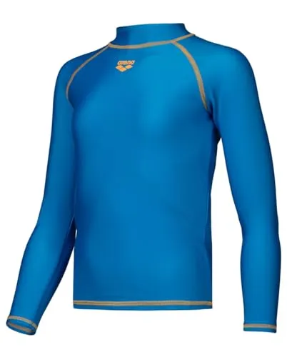 ARENA Kinder Graphic UV-Schutz Langarm Shirt - Rashguards für Jungen, bietet UV-Schutz UPF 40+ und ist aus schnelltrocknendem, umweltfreundlichem Material gefertigt. Ideal für Schwimmen und Aktivitäten in der Sonne.