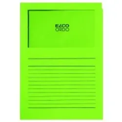 ELCO Sichthüllen Ordo classico DIN A4 grün glatt 120 g qm - 100 Stück, dokumentenecht und FSC-zertifiziert für optimale Sicht und Schutz Ihrer Dokumente