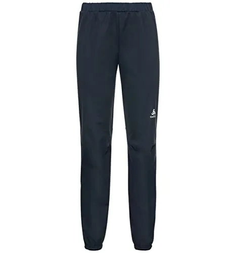 Odlo Damen Brensholmen Hose (Größe XL, blau) - Langlaufhose aus winddichtem Softshell, ideal für kühle Loipentage mit atmungsaktiver Rückseite für optimalen Komfort.