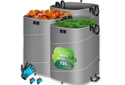 KESSER Gartensack 73 l, 3-tlg in grau von Kesser