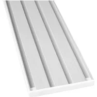 Bestlivings Vorhangschiene 390 cm Aluminium Weiß 4 Lauf