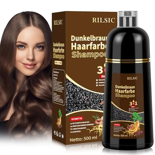 Produktbild Haarfärbeshampoo 3in1 Dunkelbraun – Sofortige Abdeckung grauer Haare