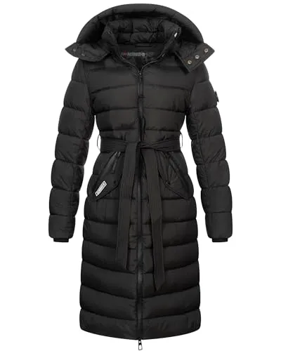 Geographical Norway Damen Winterjacke - Steppparka mit abnehmbarer Kapuze, wasserabweisend und ideal für kalte Tage