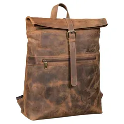 Benthill Rucksack aus Echt-Leder – Stilvoller Kurierrucksack für Damen und Herren - Hochwertiger Rucksack aus naturbelassenem Rindsleder. Geräumig und robust, ideal für den täglichen Einsatz. Perfekt als Geschenk für jeden Anlass.