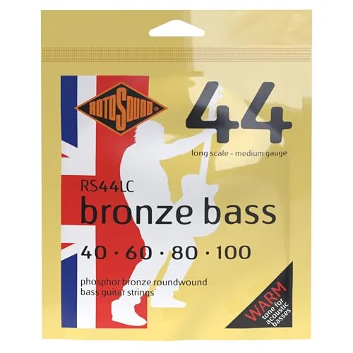 Rotosound Phosphor-Bronze-Saiten für Bässe Runddraht Medium 40 60 80 100