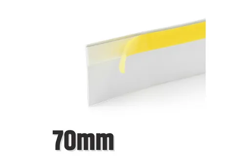 DQ-PP Fensterleiste 10m, selbstklebend, 30-70mm, PVC Flachleisten - Die DQ-PP Fensterleiste ist eine flexible, selbstklebende Flachleiste aus PVC, ideal für Innen- und Außenanwendungen. Sie deckt Fugen dekorativ ab und sorgt für einen sauberen Abschluss.