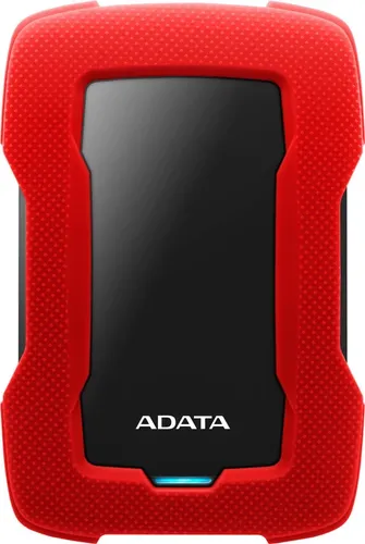 ADATA HD330 - Externe Festplatte 2 TB - Rot - Externe tragbare Festplatte mit 2 TB, stoßfestem Silikongehäuse und AES-256-Bit-Verschlüsselung für maximale Datensicherheit. Ideal für Musik, Filme und Fotos.