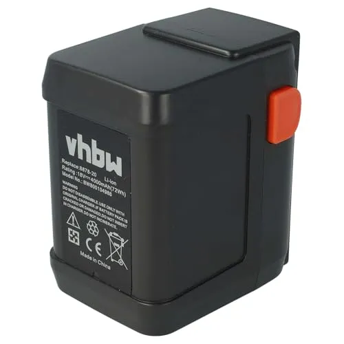 vhbw Li-Ion Akku 4000mAh (18V) kompatibel mit Werkzeuge Gardena ErgoCut 48-Li, 8878 Ersatz für 8835-U, 8835-20, 8839, 8839-20.