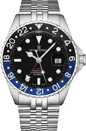REVUE THOMMEN Diver GMT AUTOMATIK Herren-Armbanduhr - Armbanduhren mit 300 m Wasserdichtigkeit, Saphirglas und Schweizer Uhrwerk - perfekt für Abenteuer und Alltag.